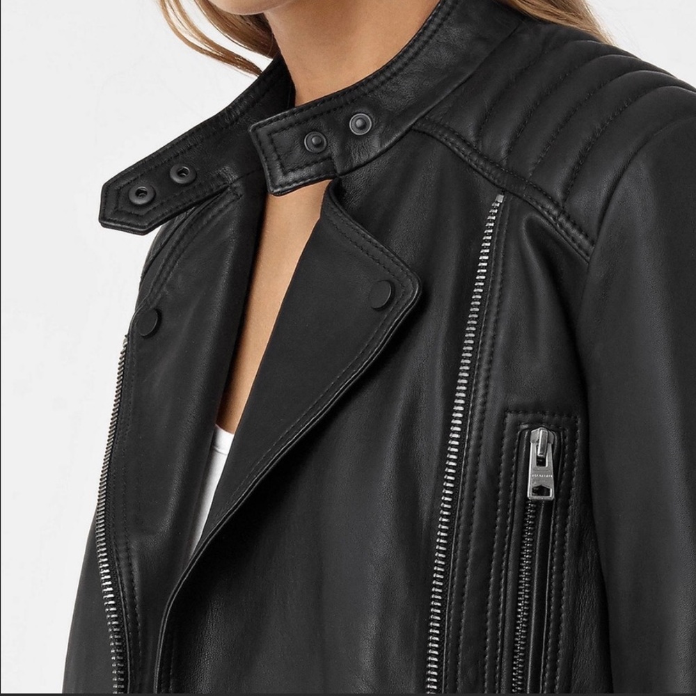 All Saints Leather Kerr Biker Jacket